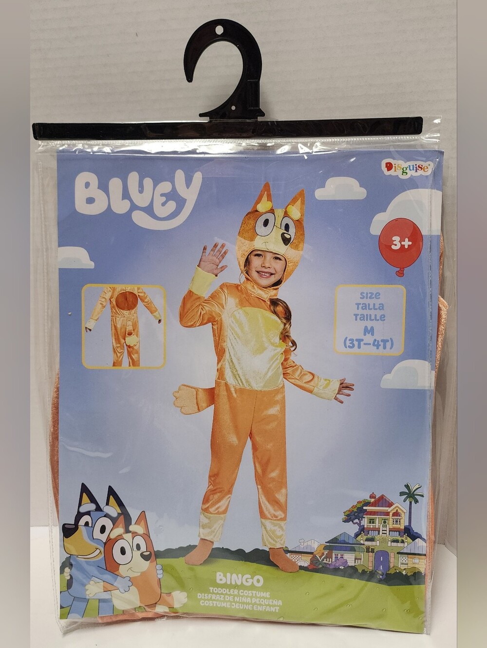 M (3T-4T) Bingo Toddler Girl Boy Classic Halloween Costume Jumpsuit Disney Bluey